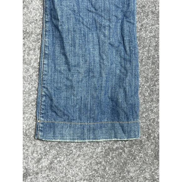 Express X2 Slim Fit W11 Flare Leg Jeans Womens Size 6 Blue Denim Patch Pocket - Picture 9 of 14